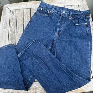 GAP Dark Blue Cheeky Straight High-Rise Jeans